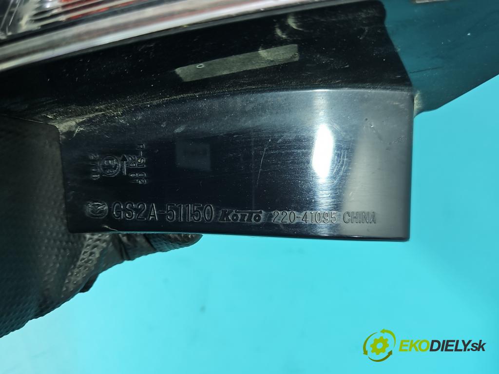 Mazda 6 II GH 2007-2012 2.0 citd 140 hp manual 103 kW 1998 cm3 5- světlo zadní levé blatník: GS2A-51150