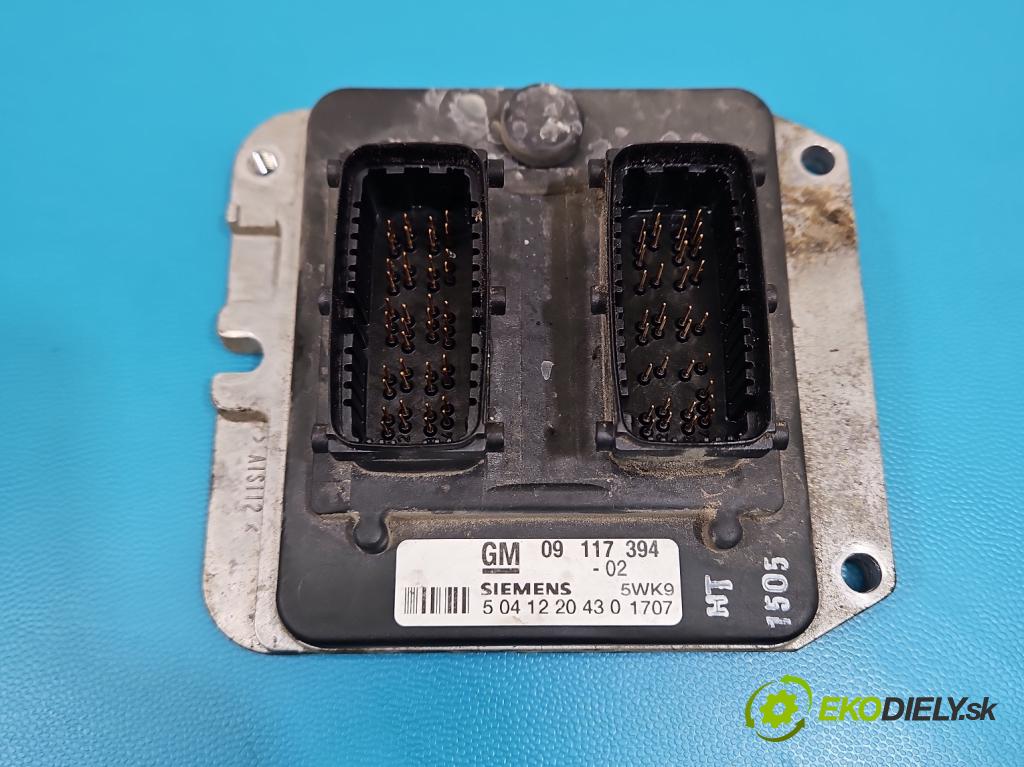 Opel Astra II 1998-2009 1.8 16V 116 HP manual 85 kW 1796 cm3 2- riadiaca jednotka motora 09117394