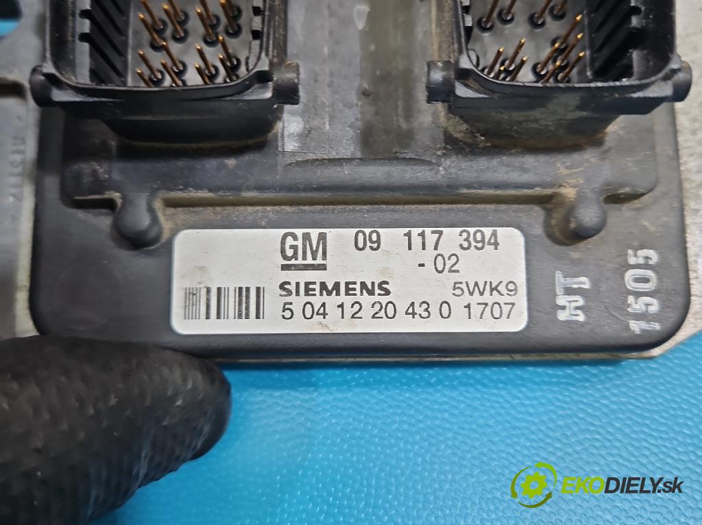Opel Astra II 1998-2009 1.8 16V 116 HP manual 85 kW 1796 cm3 2- riadiaca jednotka motora 09117394