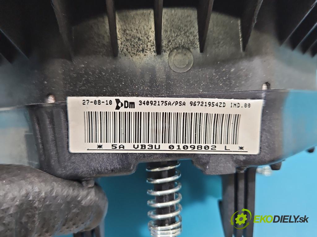 Peugeot Partner II 2008-2018 1.6 hdi 90 hp manual 66.2 kW 1560 cm3 5- Polštář: vzduch: Řidič: 96721954ZD (Airbag)