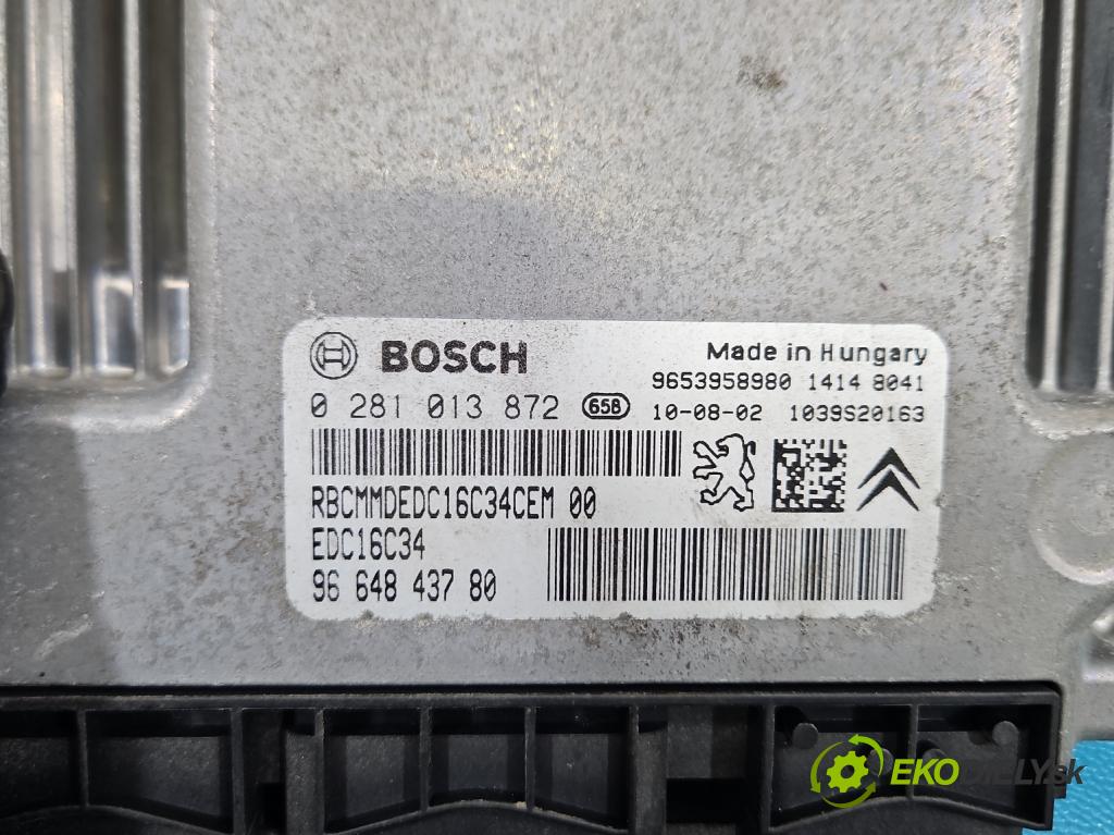 Peugeot Partner II 2008-2018 1.6 hdi 90 HP manual 66.2 kW 1560 cm3 5- riadiaca jednotka motora 9664843780