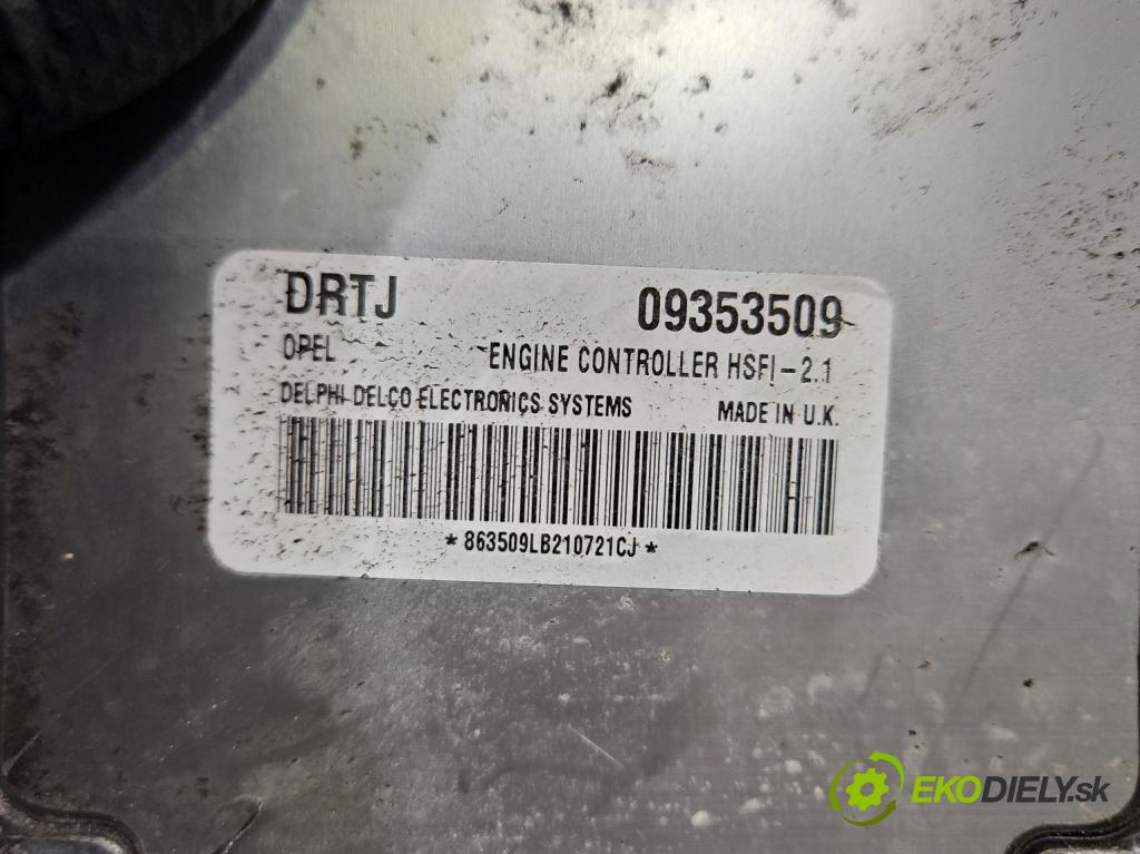 Opel Astra II 1998-2009 1.6 8V 84KM manual 62 kW 1598 cm3 5- riadiaca jednotka motora 09353509
