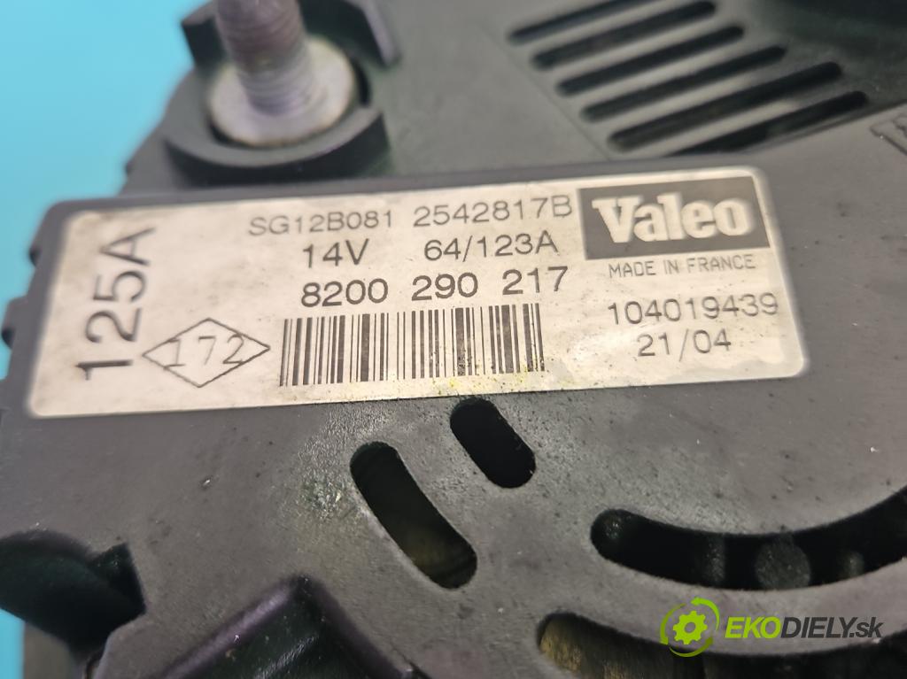 Renault Scenic II 2003-2009 1.9 dci 120 hp manual 88 kW 1870 cm3 5- Alternator 8200290217 (Alternátor)