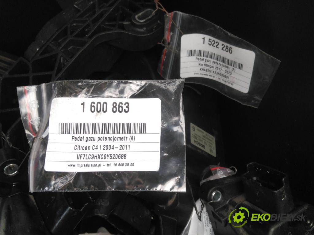 Citroen C4 I 2004-2011 1.6 hdi 90 HP manual 66.2 kW 1560 cm3 5- pedal plyn potenciometr: 9684378880