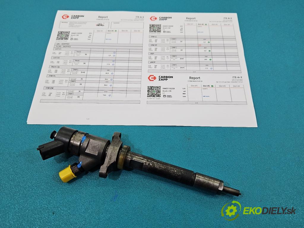 Citroen C4 I 2004-2011 1.6 hdi 90 hp manual 66.2 kW 1560 cm3 5- vstřikovač diesel 0445110259