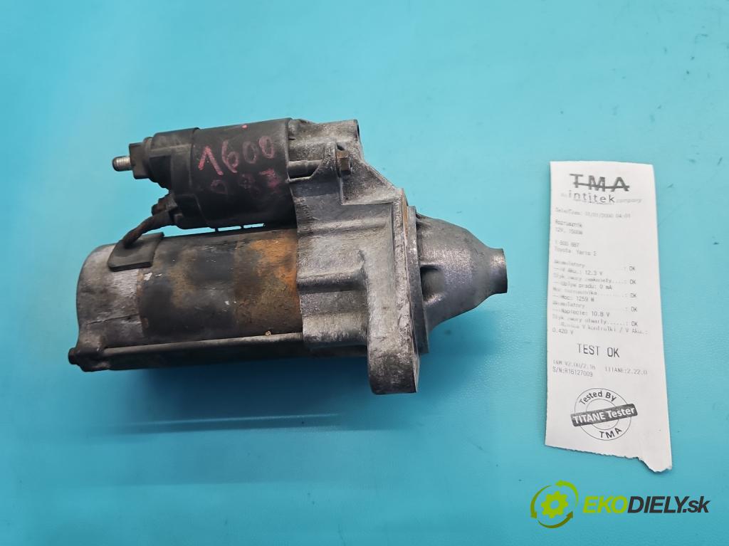 Toyota Yaris I 1999-2005 1.0 16V 68 hp manual 50 kW 998 cm3 3- startér: 28100-23030 (Startér)