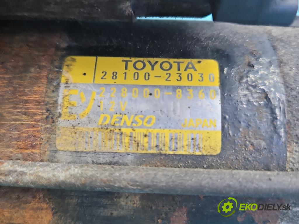 Toyota Yaris I 1999-2005 1.0 16V 68 HP manual 50 kW 998 cm3 3- štartér 28100-23030 (Štartér)