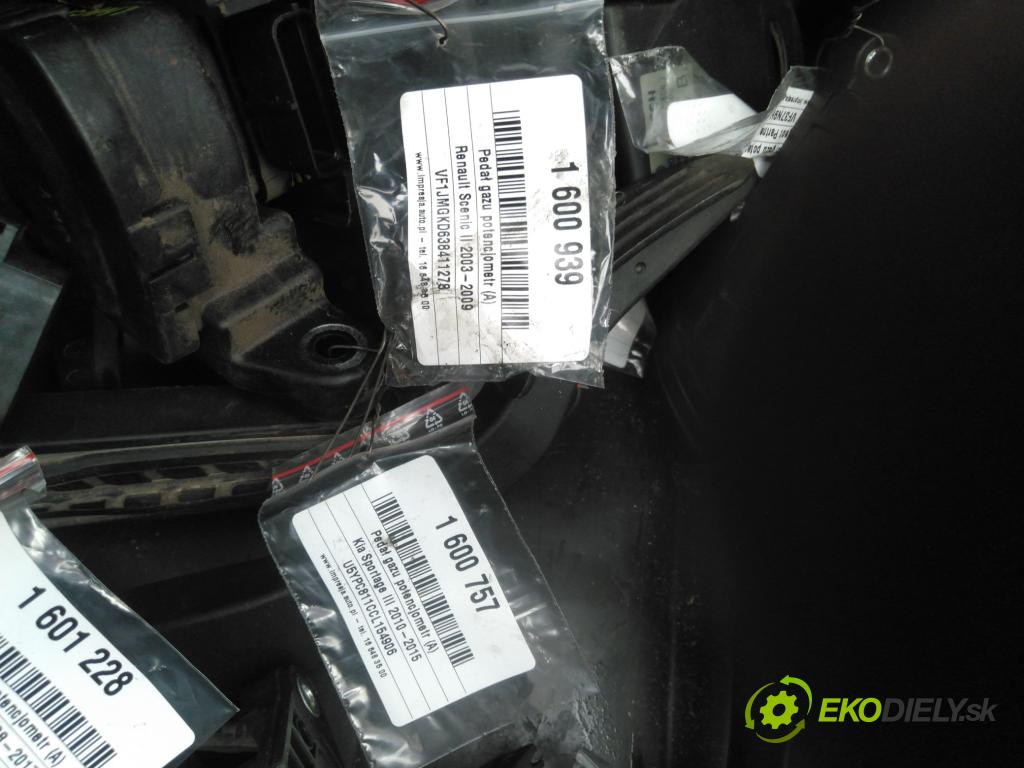 Renault Scenic II 2003-2009 2.0 dci M9R 150 HP manual 110 kW 1995 cm3 5- pedal plyn potenciometr: 8200159647