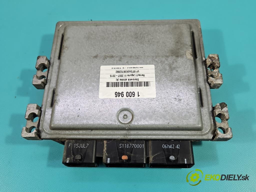 Renault Laguna III 2007-2015 1.5 dci 110 HP manual 81 kW 1461 cm3 5- riadiaca jednotka motora 8200793109