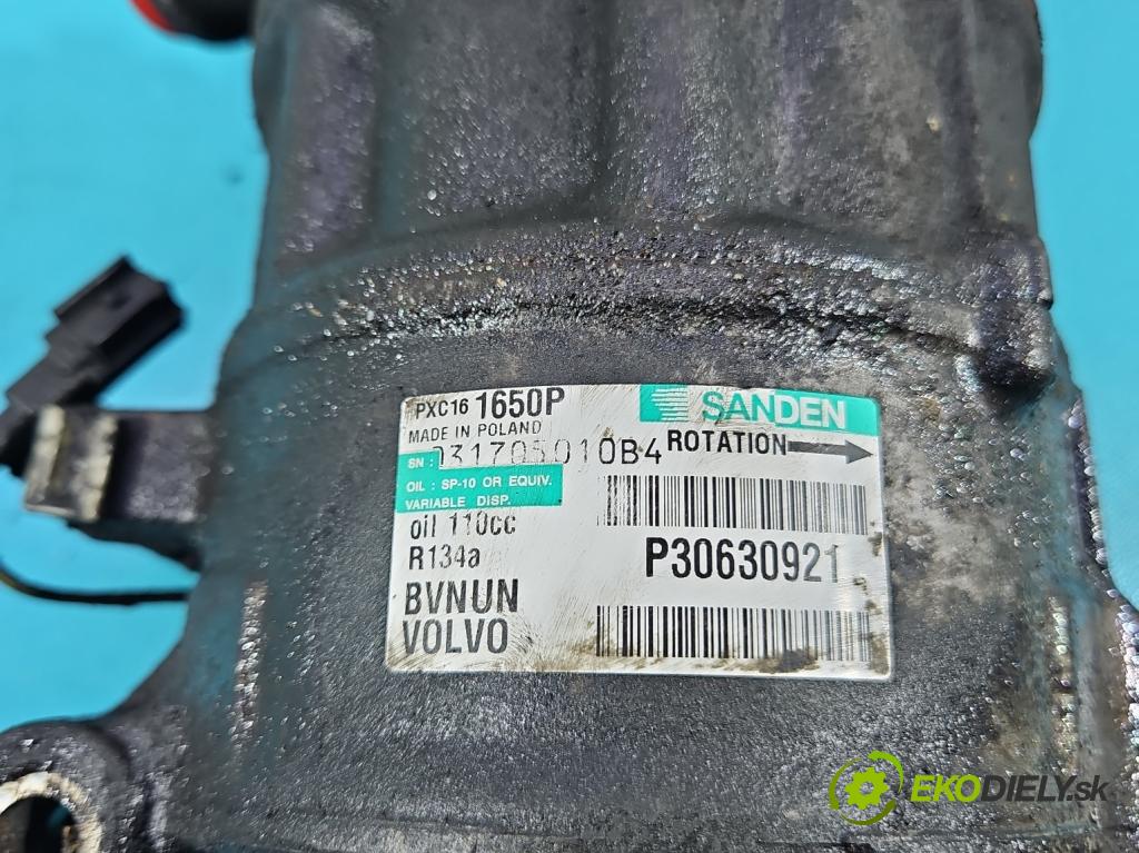Volvo XC60 I 2008-2017 2.4d 163 HP automatic 120 kW 2400 cm3 5- Kompresor: klimatizácie P30630921 (Kompresor klimatizácie)