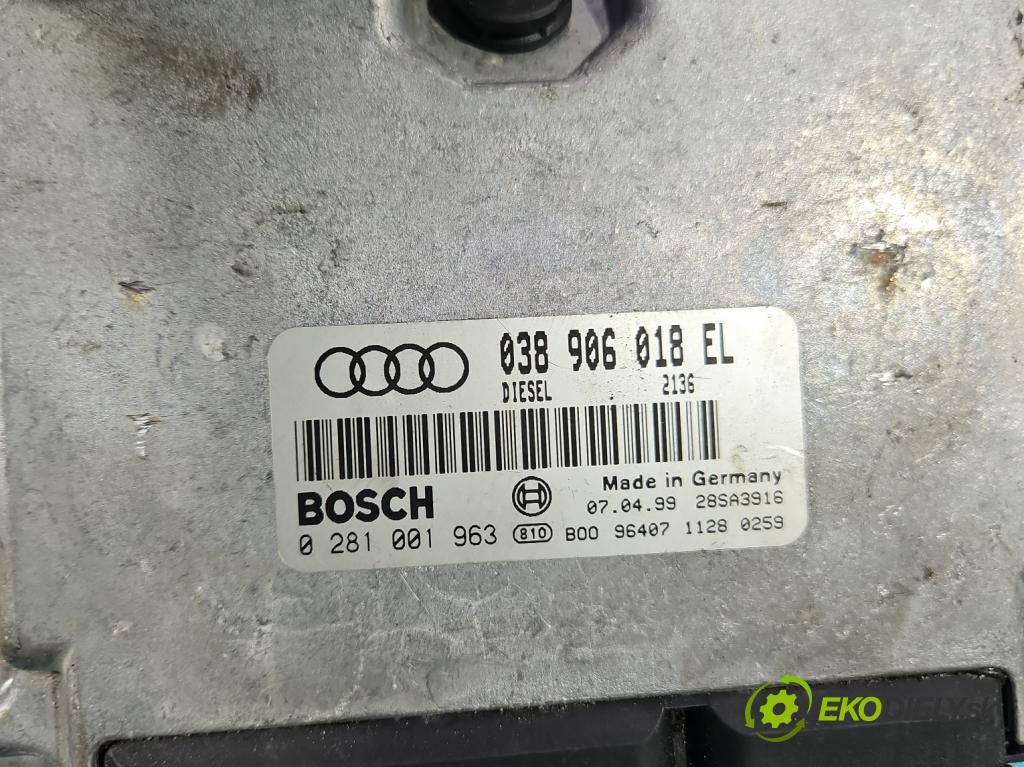Audi A4 B5 1994-2001 1.9 tdi 90 HP manual 66 kW 1896 cm3 5- riadiaca jednotka motora 038906018EL