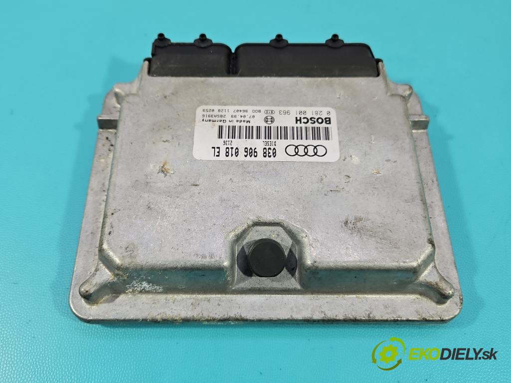 Audi A4 B5 1994-2001 1.9 tdi 90 HP manual 66 kW 1896 cm3 5- riadiaca jednotka motora 038906018EL
