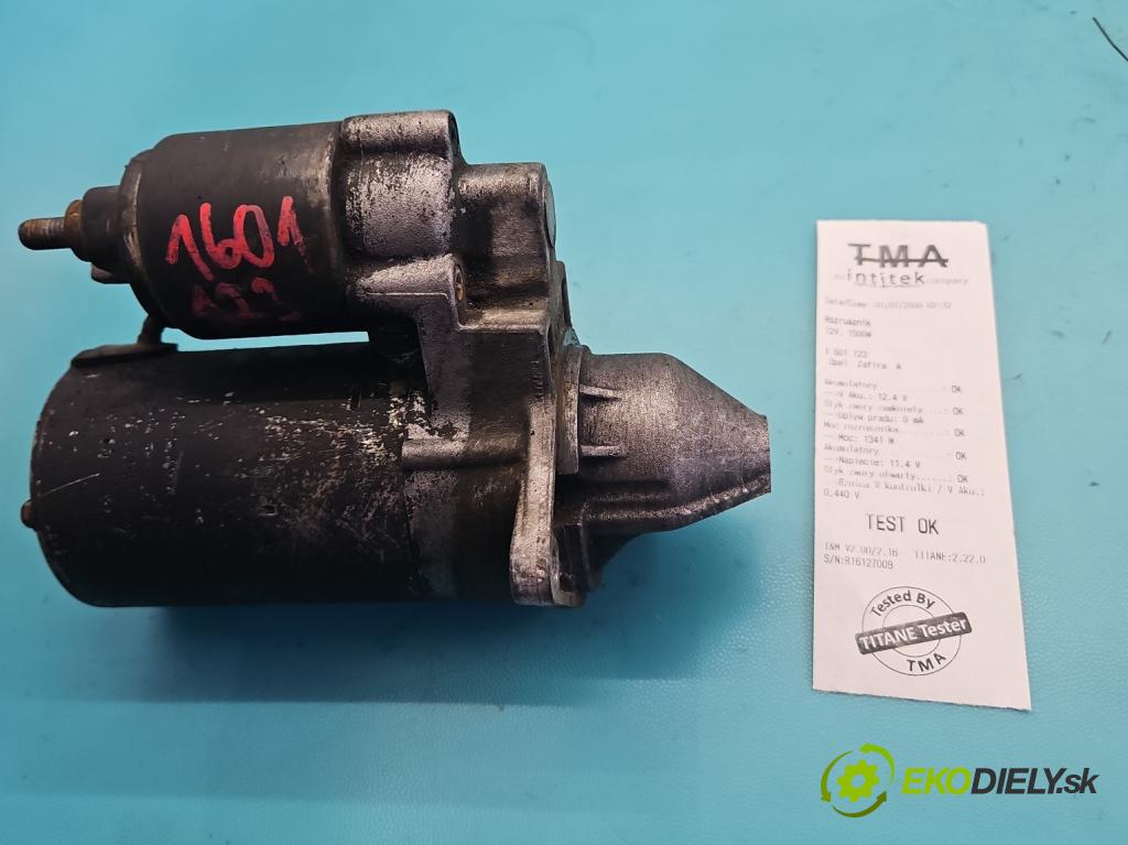 Opel Zafira A 1999-2005 1.8 16V 125 hp manual 92 kW 1796 cm3 5- startér: 0001107077 (Startér)