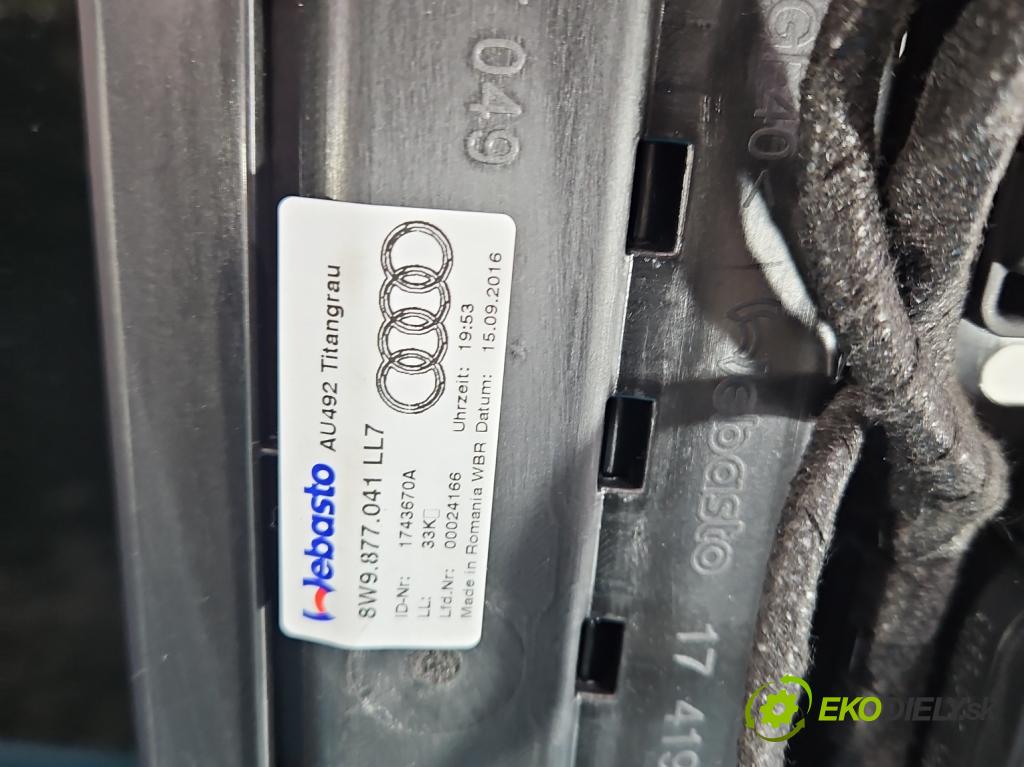 Audi A4 B9 2015-2024 2.0 tdi 190 hp automatic 140 kW 1968 cm3 5- Střešní okno: 1743670A (Sklo karoserie)