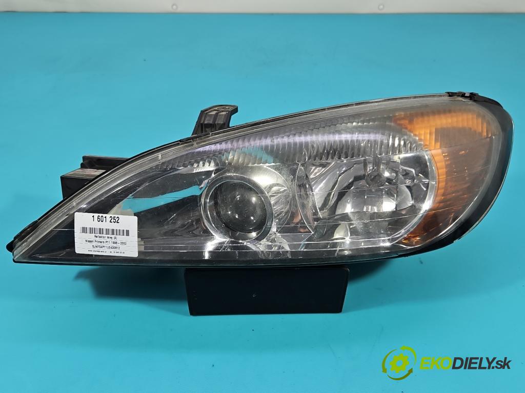 Nissan Primera P11 1996-2002 1.8 16V 114 HP manual 84 kW 1769 cm3 5- Reflektor: ľavý 89003046 (Kľučka dverí ostatné)