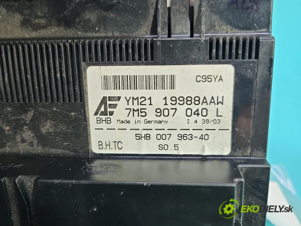 Ford Galaxy Mk1 1995-2006 2.3 16V 140 HP manual 103 kW 2295 cm3 5- panel kúrenia 7M5907040L