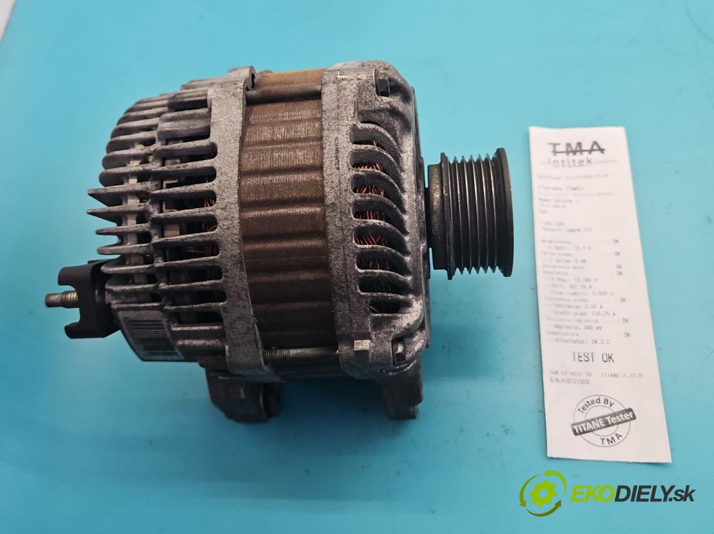 Renault Laguna III 2007-2015 1.5 dci 110 hp manual 81 kW 1461 cm3 5- Alternator 8200363528 (Alternátor)