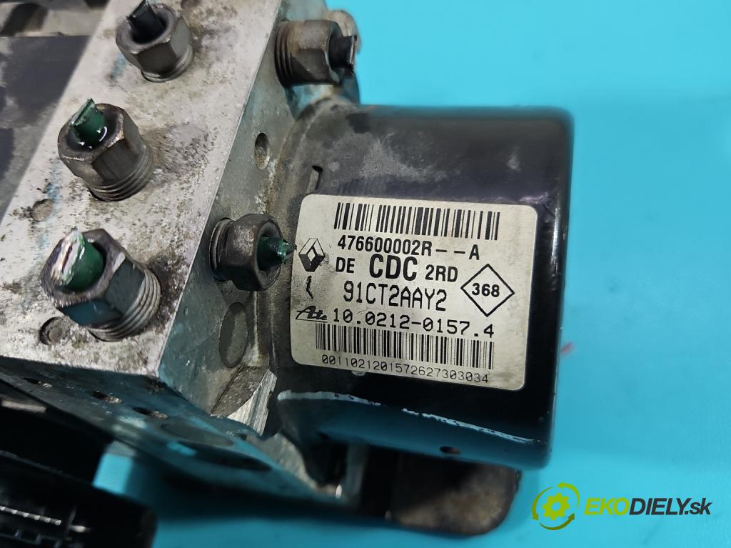 Renault Laguna III 2007-2015 1.5 dci 110 HP manual 81 kW 1461 cm3 5- čerpadlo abs 476600047R (Pumpa ABS)