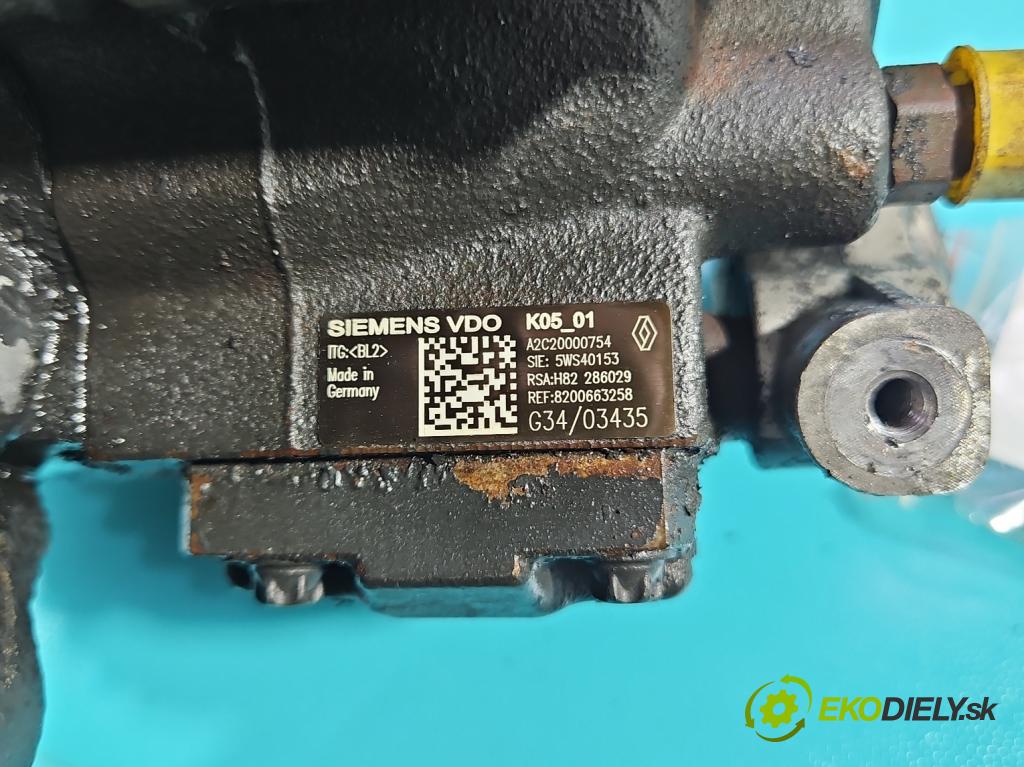 Renault Laguna III 2007-2015 1.5 dci 110 HP manual 81 kW 1461 cm3 5- čerpadlo vstrekovacia 8200663258 (Vstrekovacie čerpadlo)