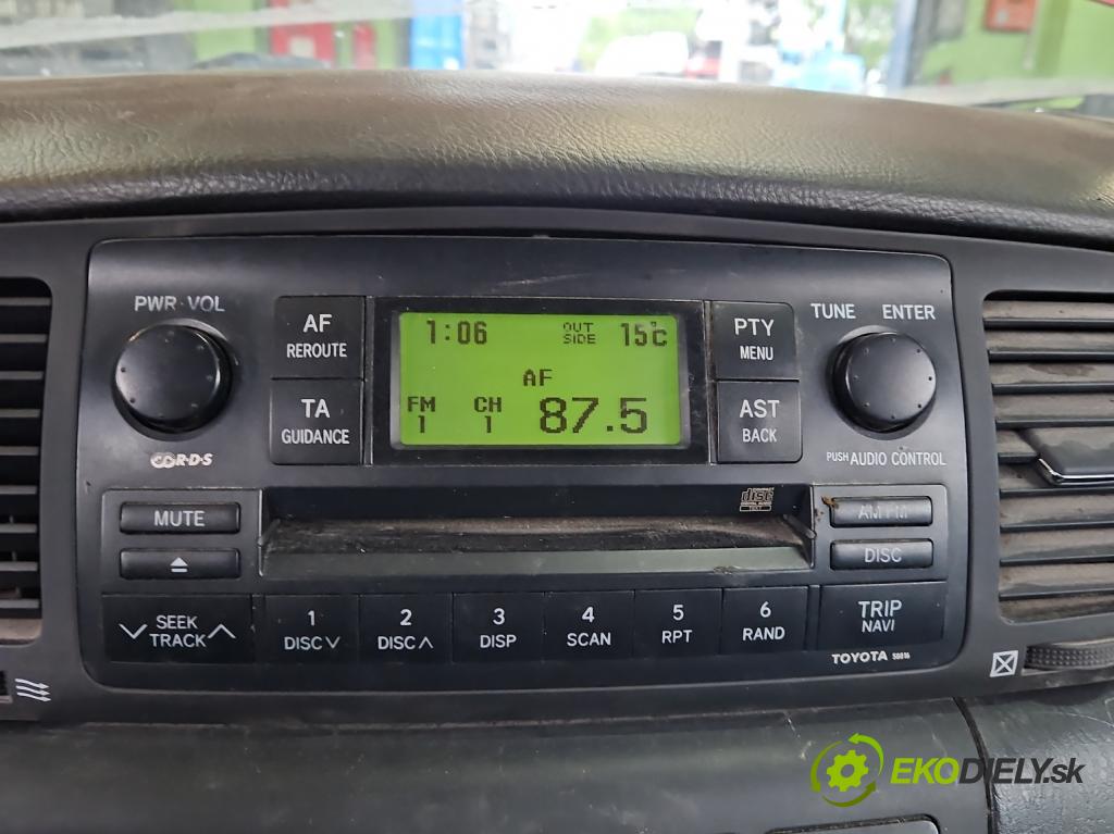Toyota Corolla E12 2001-2009 1.4 vvti 97KM manual 71 kW 1398 cm3 4- Radio továrna: 86120-12880