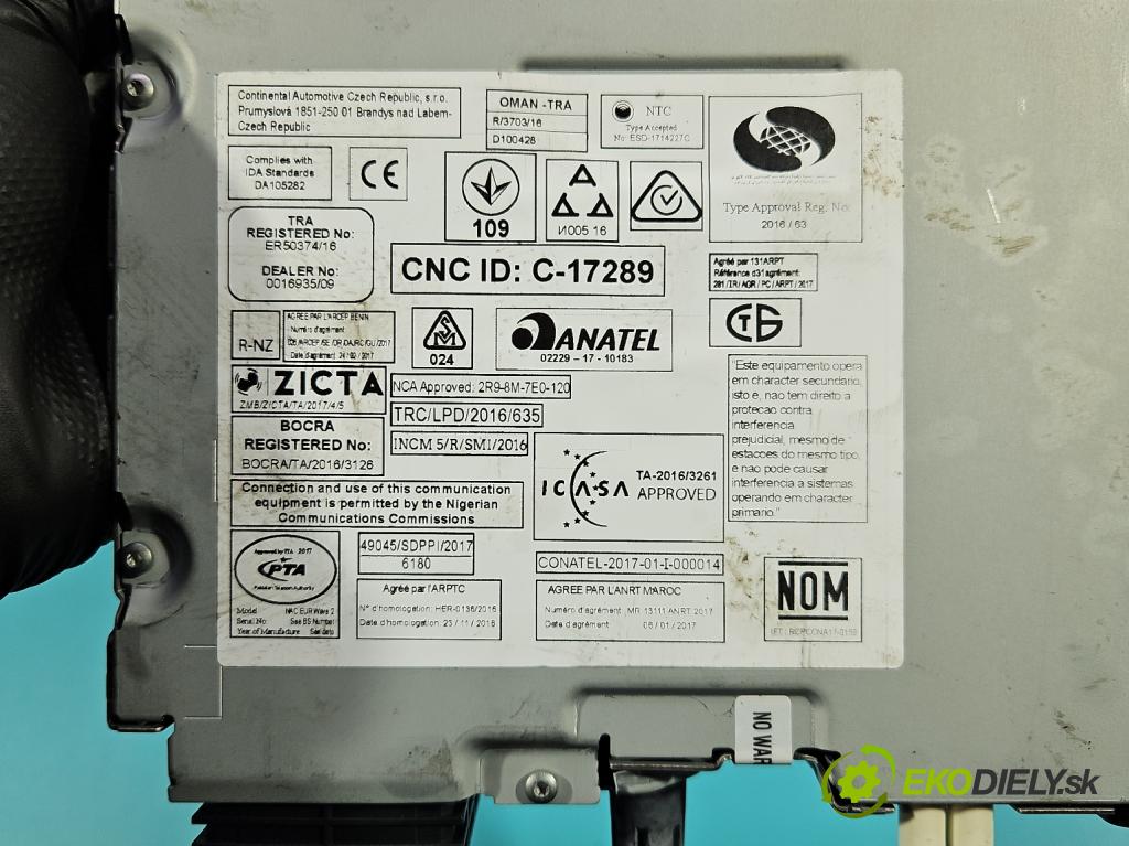 Peugeot 2008 I 2013-2019 1.2 12V 110 HP automatic 81 kW 1199 cm3 5- Radio originál 9821908880