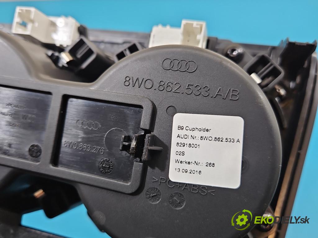 Audi A4 B9 2015-2024 2.0 tdi 190 HP automatic 140 kW 1968 cm3 5- Rukojeť: na nápoje: 8W0862533AB (Držiak (úchyt) na nápoje)