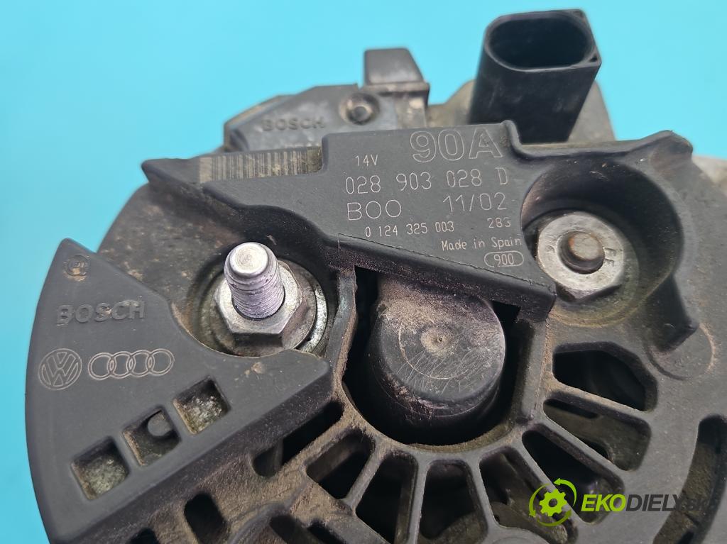 Vw Golf IV 1997-2003 1.4 16V 75 hp manual 55 kW 1390 cm3 5- Alternator 028903025D (Alternátor)