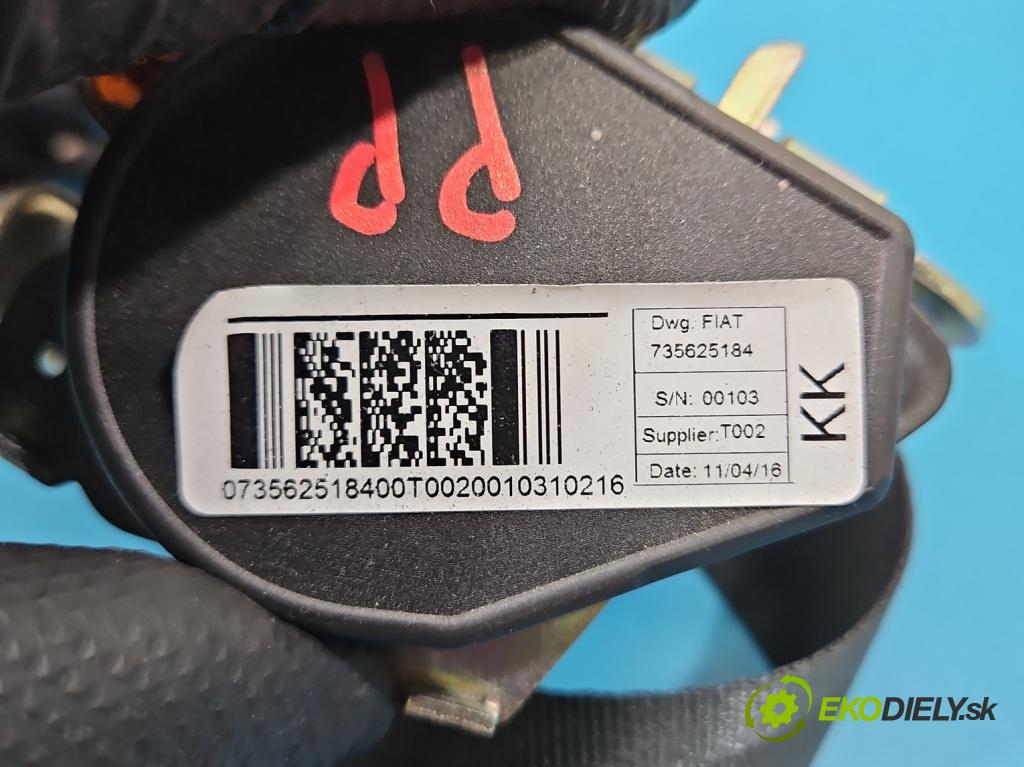 Fiat Doblo II 2010- 1.3 jtd 75 hp manual 55 kW 1248 cm3 5- stěna bezpečnost přední pravý 745625184