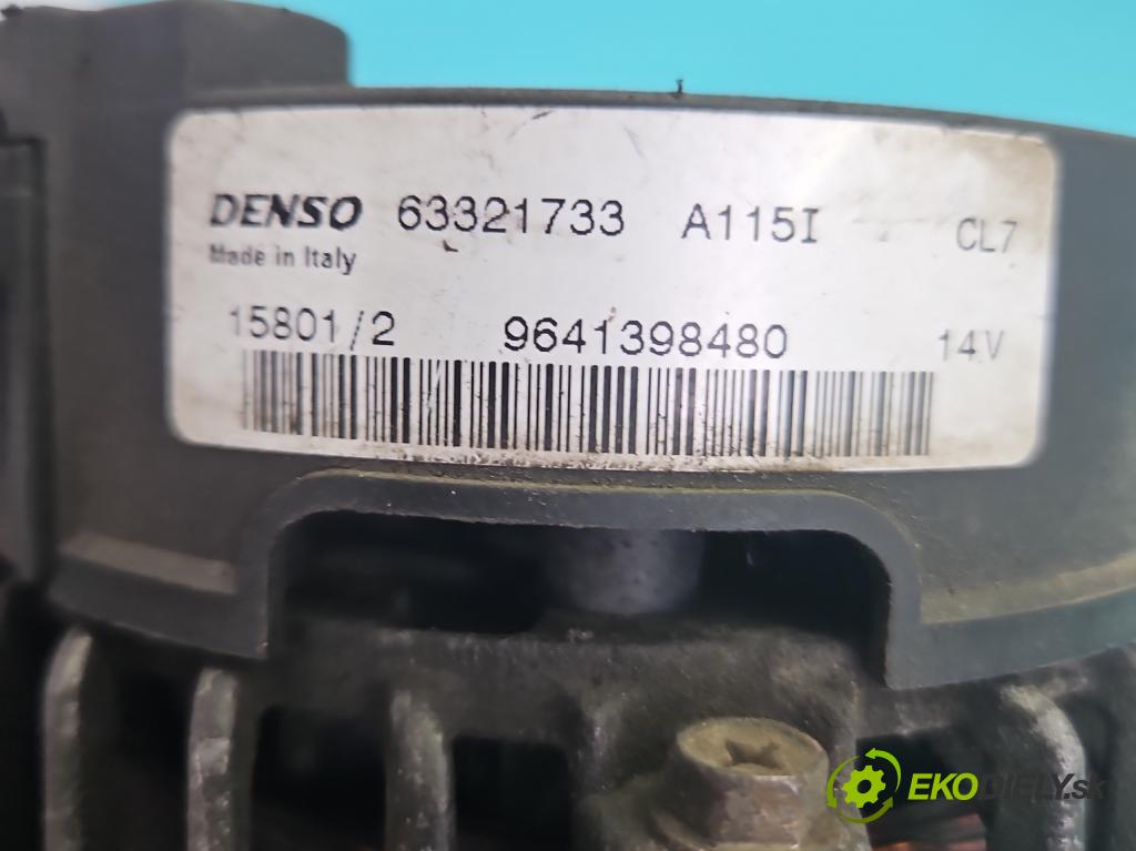 Peugeot 206 1.4 8V 75 hp manual 55 kW 1360 cm3 5- Alternator 9641398480 (Alternátor)