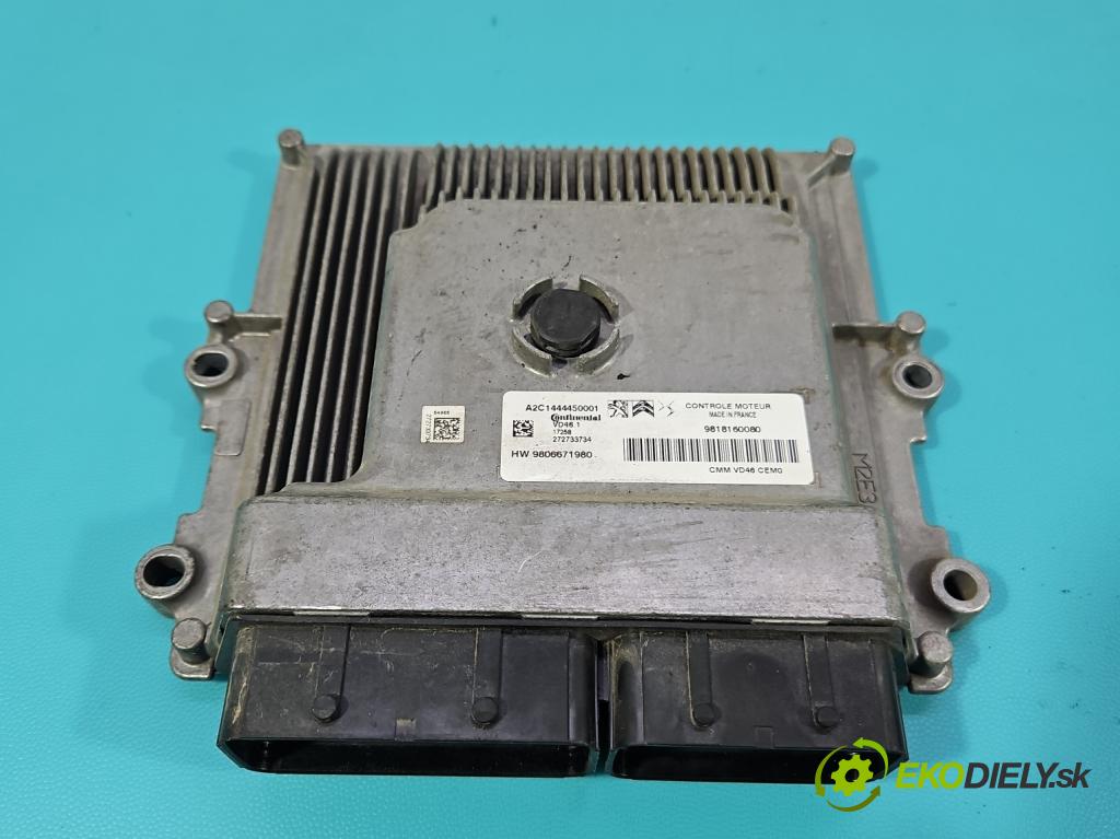 Peugeot 2008 I 2013-2019 1.2 12V 110 HP automatic 81 kW 1199 cm3 5- riadiaca jednotka motora 9818160080