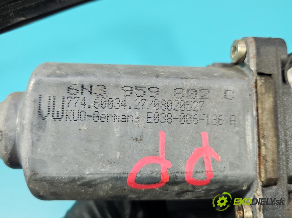 Vw Polo III 6N 1994-2001 1.7 sdi 60 HP manual 44 kW 1716 cm3 3- mechanizmus okna predné pravý 6N3959802C