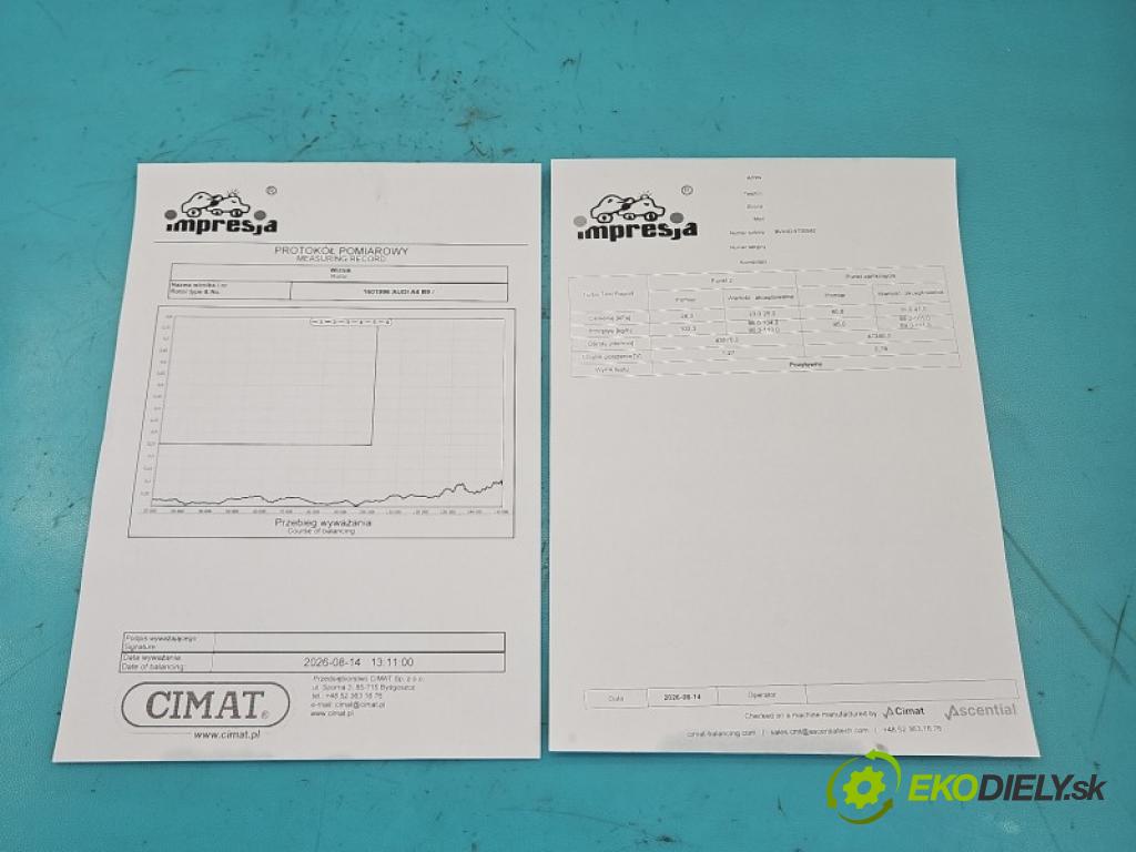 Audi A4 B9 2015-2024 2.0 tdi 190 hp automatic 140 kW 1968 cm3 5- Turbodmychadlo repasováno BV43D-9700542