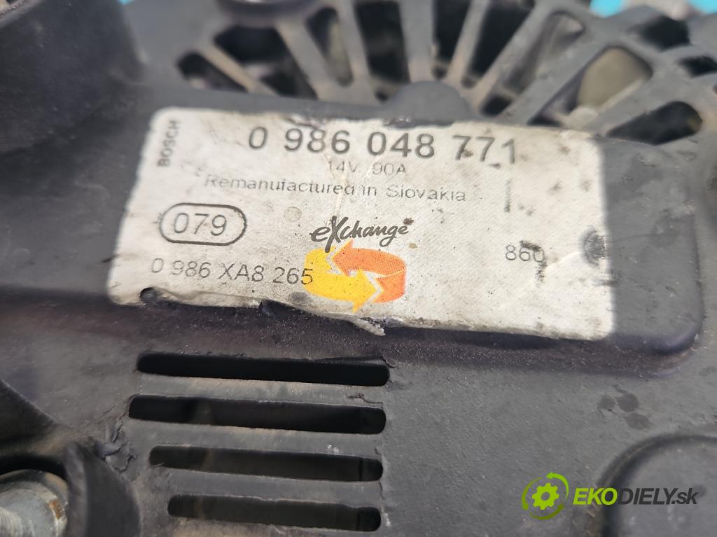Fiat Doblo II 2010- 1.3 jtd 75 hp manual 55 kW 1248 cm3 5- Alternator 0986048771 (Alternátor)