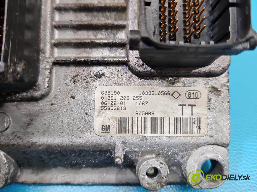 Opel Meriva A 2002-2010 1.4 16V 90 HP manual 66 kW 1364 cm3 5- riadiaca jednotka motora 0261208255
