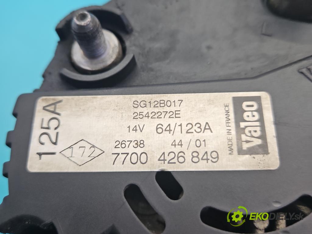 Renault Laguna II 2001-2007 1.9 dci 101 HP manual 74 kW 1870 cm3 5- Alternator 7700426849 (Alternátor)