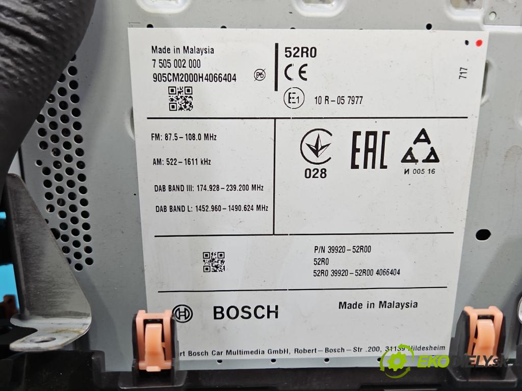Suzuki Swift Mk8 2017-2024 1.0 T K10C 111KM manual 82 kW 998 cm3 5- Radio továrna: 39920-52R00