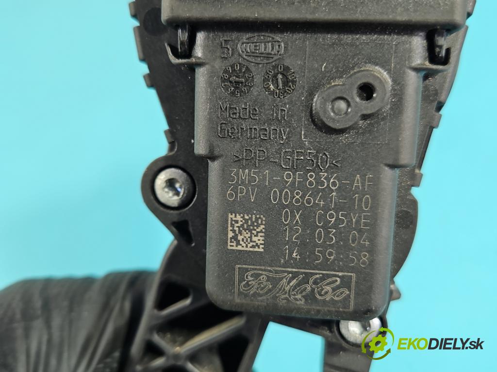 Ford C-Max I 2003-2010 2.0 tdci 133 HP manual 98 kW 1997 cm3 5- pedal plyn potenciometr: 3M51-9F836-AF