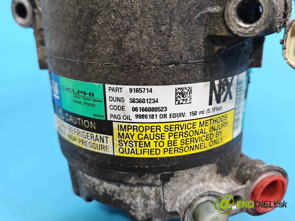 Opel Meriva A 2002-2010 1.4 16V 90 HP manual 66 kW 1364 cm3 5- Kompresor: klimatizácie 383601234 (Kompresor klimatizácie)