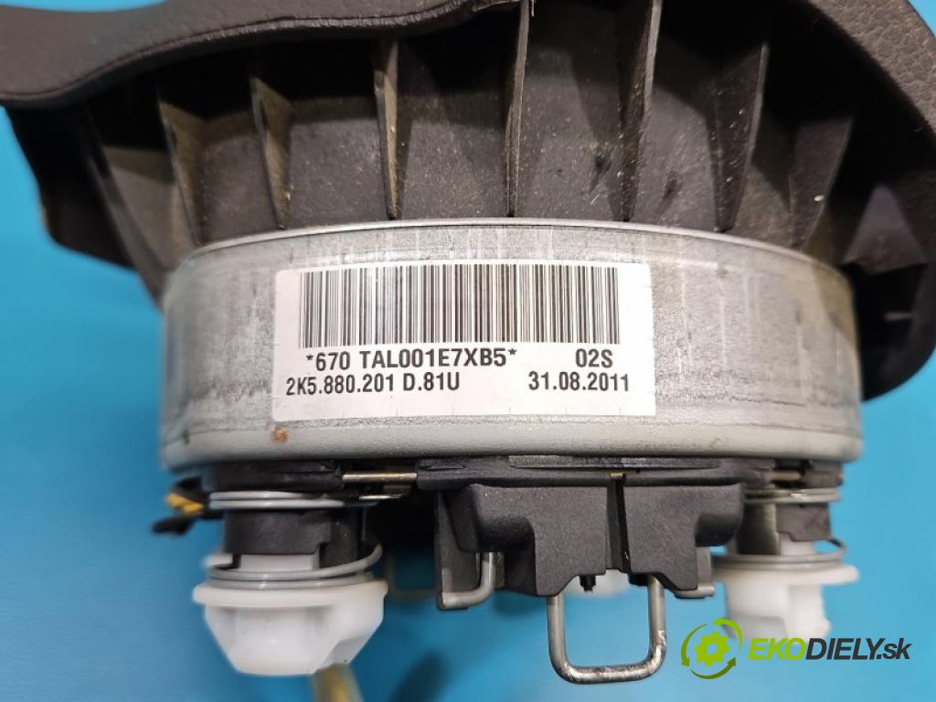 Vw Caddy III 2K 2003-2020 1.6 tdi 75 HP manual 55 kW 1598 cm3 5- airbag vzduch: Řidiči: 2K5880201D (Airbag)