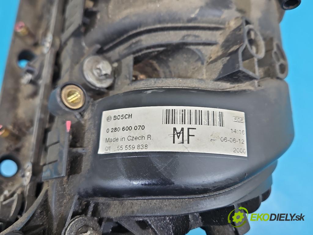 Opel Meriva A 2002-2010 1.4 16V 90 HP manual 66 kW 1364 cm3 5- zvod nasávací 0280600070 (Sacie potrubie)