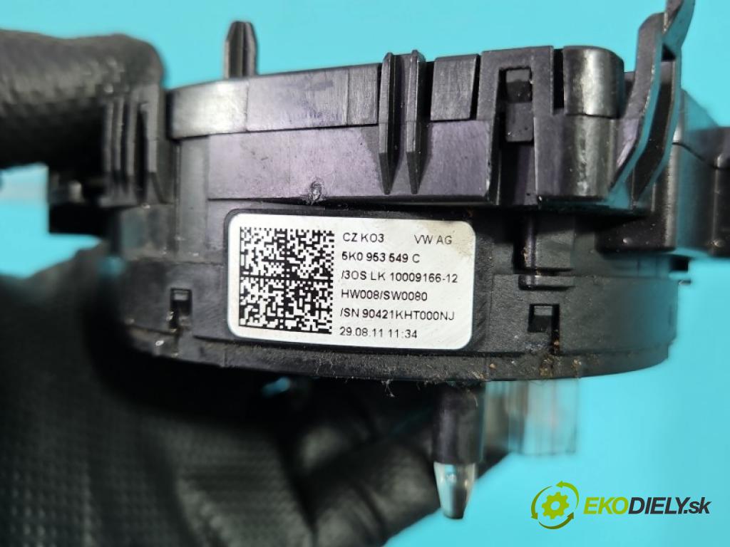 Vw Caddy III 2K 2003-2020 1.6 tdi 75 hp manual 55 kW 1598 cm3 5- Páska: airbag 5K0953549C (Airbag)