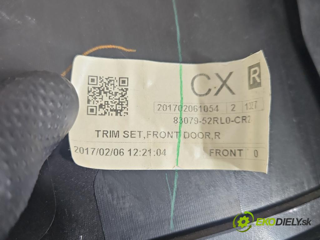 Suzuki Swift Mk8 2017-2024 1.0 T 111KM manual 82 kW 998 cm3 5- Čalounictví: dvere predné pravé 83714-52R0