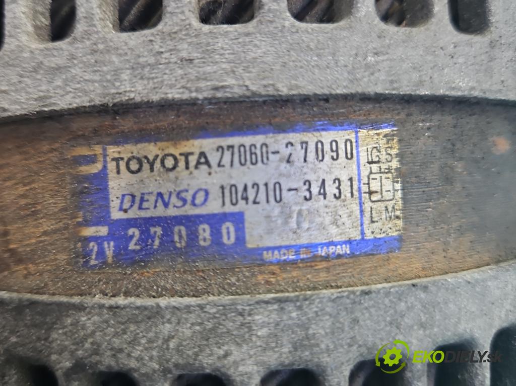 Toyota Corolla E12 2001-2009 2.0 D4D 116 hp manual 85 kW 1995 cm3 5- Alternator 27060-27090 (Alternátor)