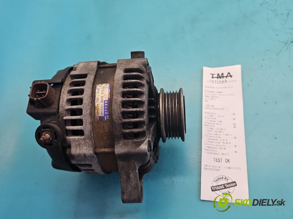 Toyota Corolla E12 2001-2009 2.0 D4D 116 hp manual 85 kW 1995 cm3 5- Alternator 27060-27090 (Alternátor)