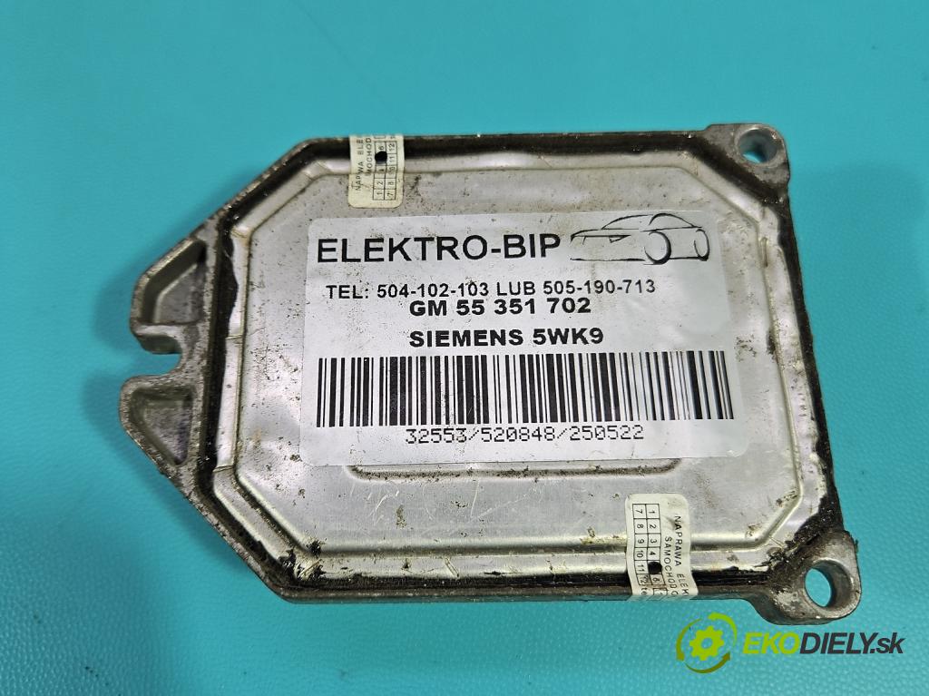 Opel Astra II 1998-2009 1.8 16V 125 HP manual 92 kW 1796 cm3 5- riadiaca jednotka motora 55351702
