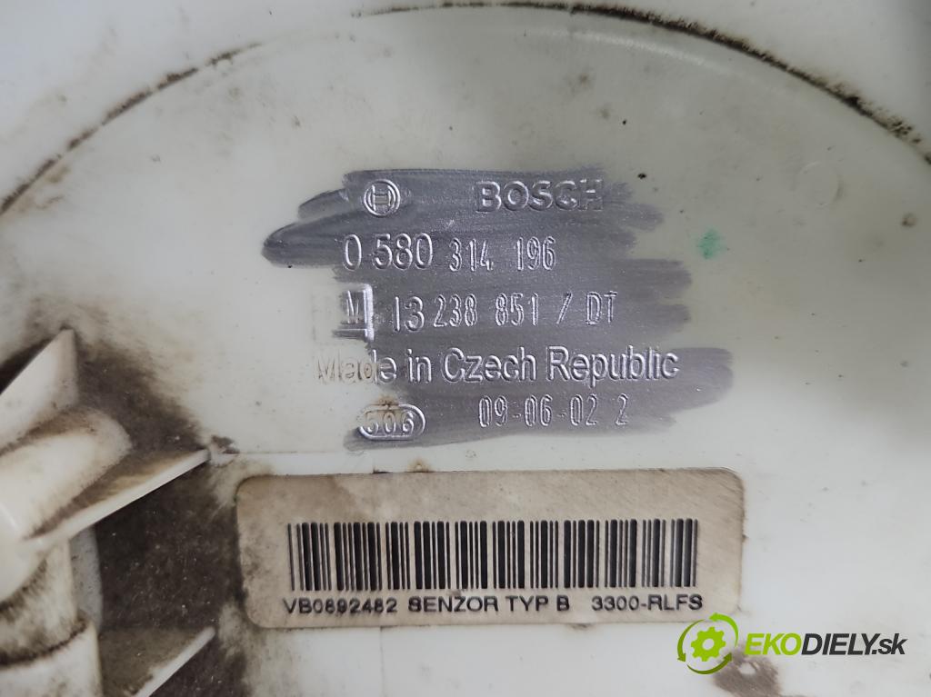 Opel Astra III 2004-2014 1.8 16V 140 HP manual 103 kW 1796 cm3 2- čerpadlo palivo 0580314196