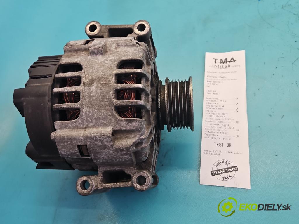Seat Altea 1.8 TFSI 160 hp manual 118 kW 1798 cm3 5- Alternator 06D903016A (Alternátor)