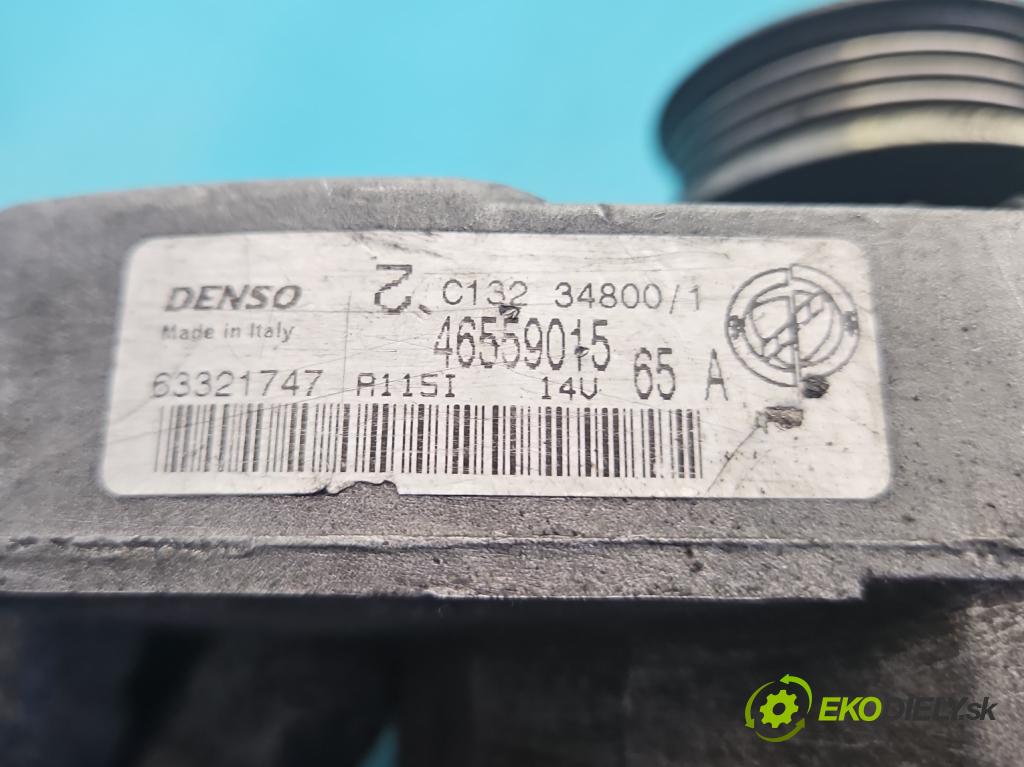 Fiat Doblo I 2001-2010 1.2 8V 65 hp manual 48 kW 1242 cm3 5- Alternator 46559015 (Alternátor)