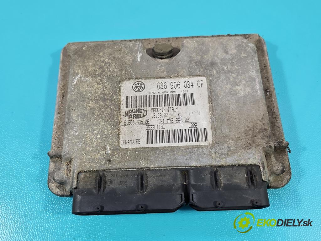 Seat Leon I 1999-2005 1.6 16V 105 hp manual 77 kW 1598 cm3 5- řídící jednotka motoru 036906034CP