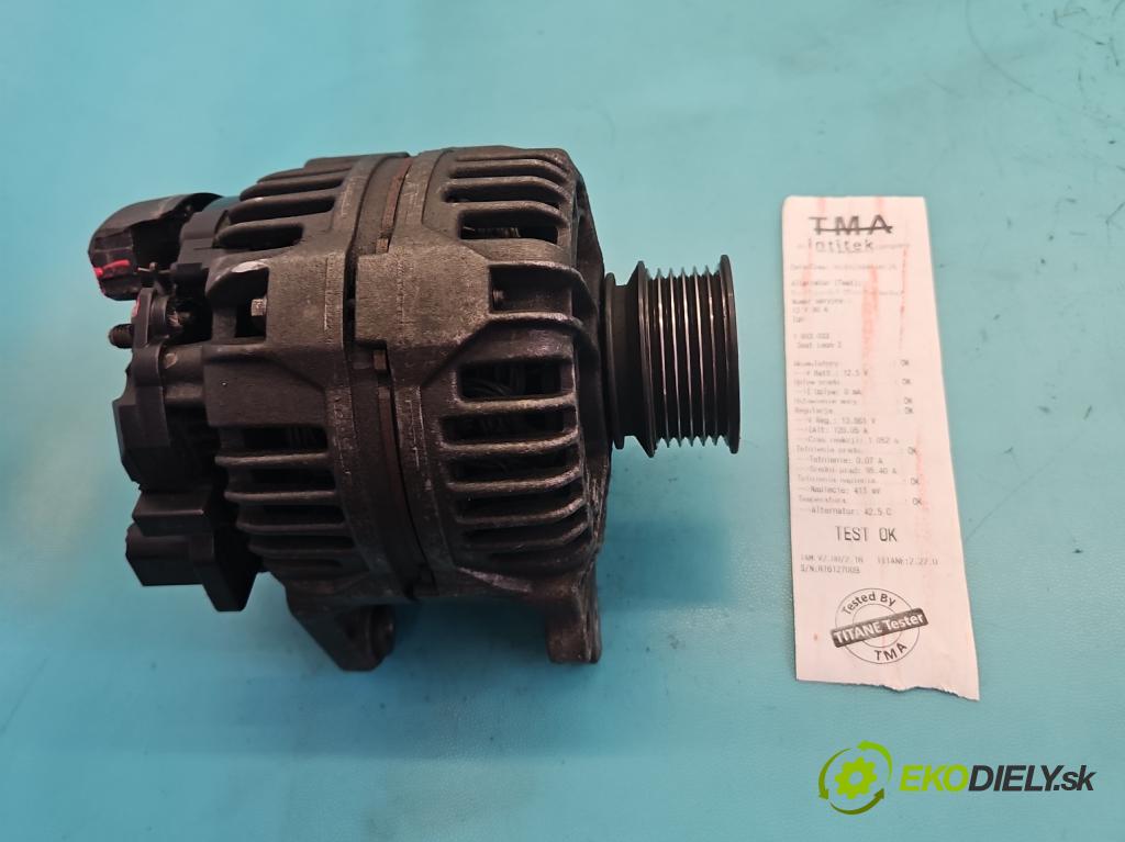 Seat Leon I 1999-2005 1.6 16V 105 hp manual 77 kW 1598 cm3 5- Alternator 0124325003 (Alternátor)